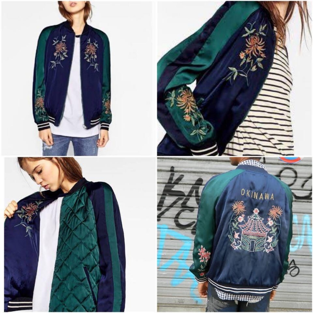 ZARA reversible Okinawa bomber jacket